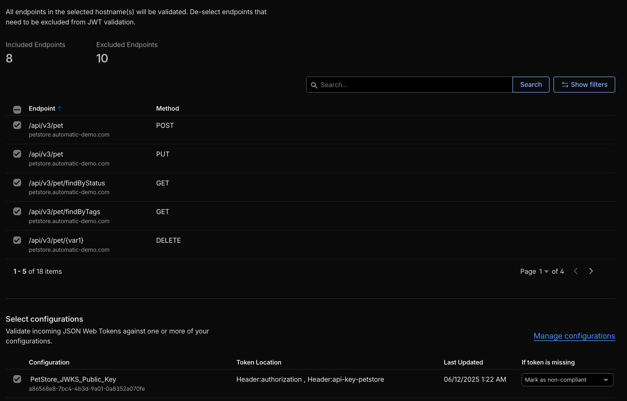 API JWT Validation Rule